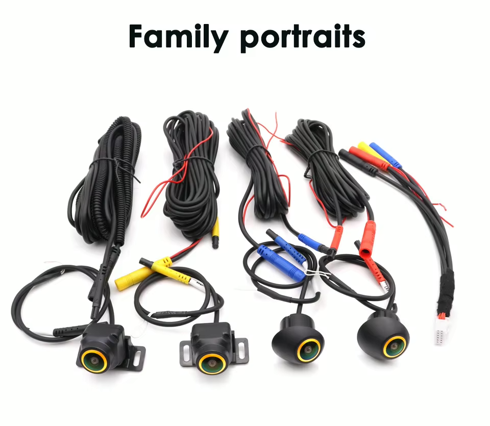 HD 360 Degree Car Camera 1080P 8K 3D AHD Surround View Right+Left+Front+Rear View Reverse Camera For Android Navigation Reverse