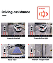 HD 360 Degree Car Camera 1080P 8K 3D AHD Surround View Right+Left+Front+Rear View Reverse Camera For Android Navigation Reverse
