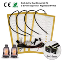 Universal Built-In Car Seat Heater Kit Fit 2 Seats 12V Alloy Wire Heating Pads 3 Levels Dual Control Heated Switch System