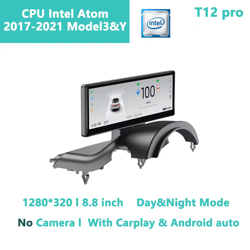 Додатковий екран автомобільної приладової панелі для моделі Tesla Y/3