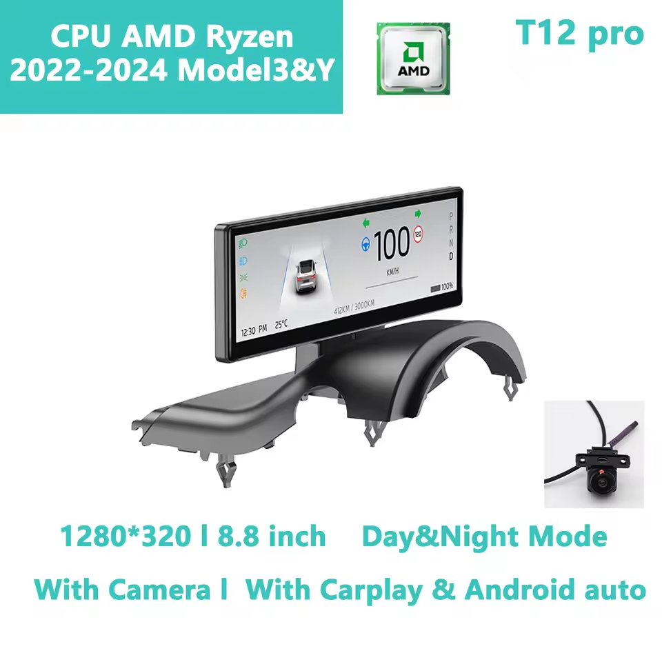 Додатковий екран автомобільної приладової панелі для моделі Tesla Y/3