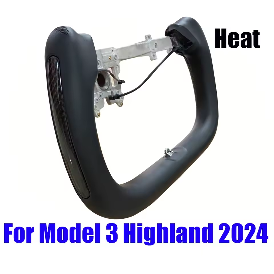 Шкіряне кермо автомобіля Tesla 3