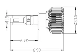 H1 (5000К) Prime-X R Pro комплект світлодіодних ламп (2 шт.) 