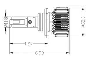 9005 (5000К) Prime-X R Pro комплект світлодіодних ламп (2 шт.) 
