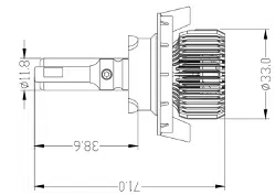 H13 (5000К) Prime-X R Pro комплект світлодіодних ламп (2 шт.) 