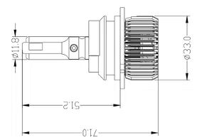9004 (5000К) Prime-X R Pro комплект світлодіодних ламп (2 шт.) 