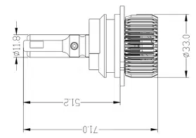 9007 (5000К) Prime-X R Pro комплект світлодіодних ламп (2 шт.) 