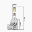 H27 (5000К) Prime-X MINI комплект світлодіодних ламп (2 шт.) 