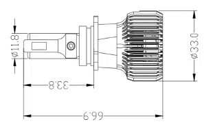 P13 (5000К) Prime-X R Pro комплект світлодіодних ламп (2 шт.) 