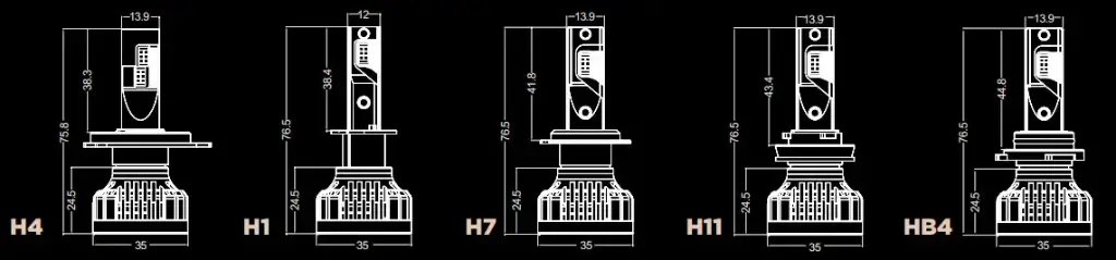 LED лампи автомобільні DriveX AL-01 PRO H4 H/L 52W CAN 9-32V 6K к-т.