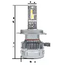 H4 (5000К) Prime-X MAX Pro комплект світлодіодних ламп (2 шт.) 
