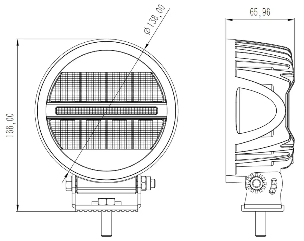 Фара додаткового світла DriveX WL R-110 DLX 5.5" DB+DRL 8L-40W OSR