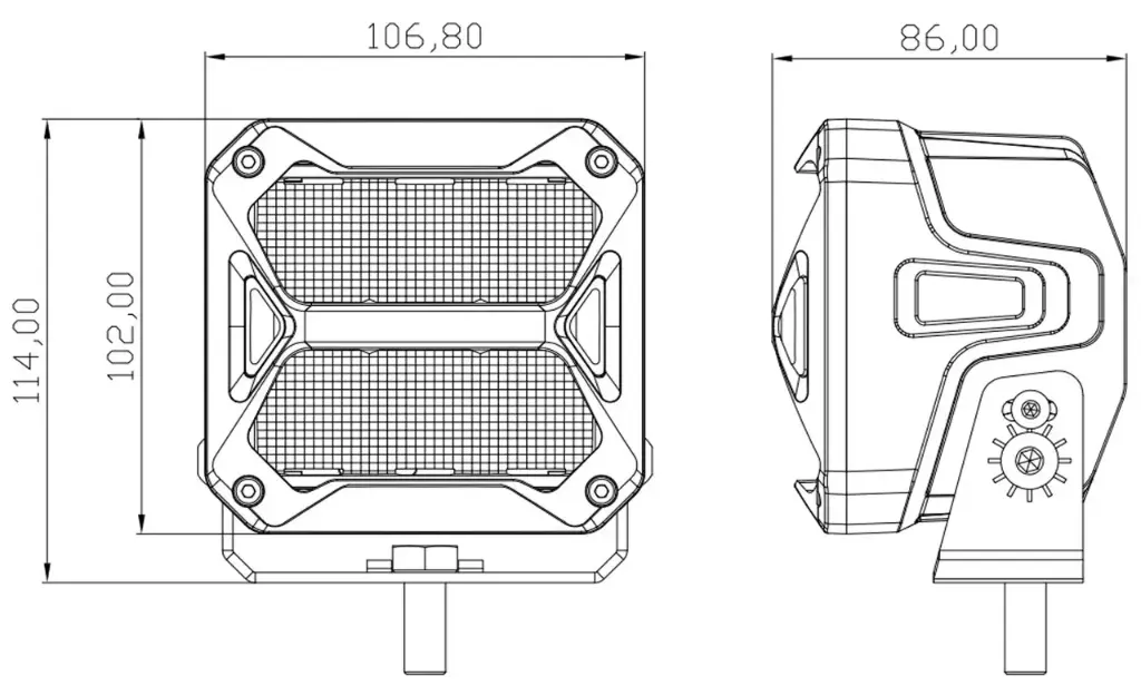 Фара додаткового світла DriveX WL SQ-112 DLX 4" SP+DRL 6L-30W OSR