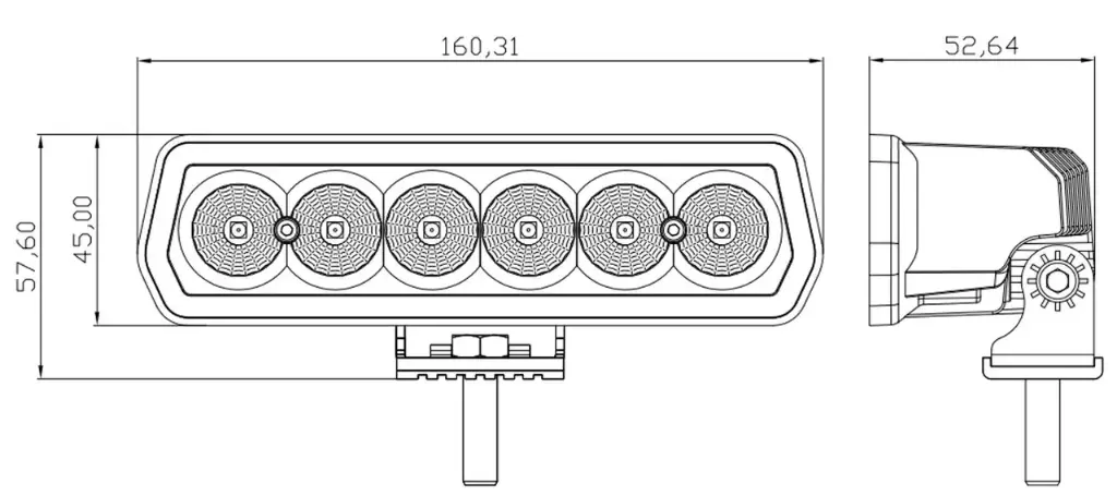 Фара додаткового світла DriveX WL DRL-105 DLX 6-30W OSR SP 16 cm