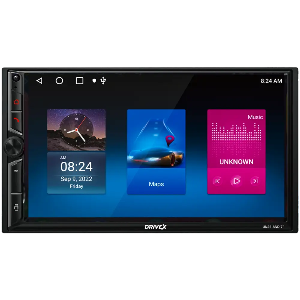 Автомобільна мультимедійна система DriveX UN31 AND 7" 4-core/2+32GB/Android 10.0/4x45Вт/1024x600