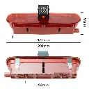 Камера заднего вида в стоп сигнал для Fiat Doblo / Opel Combo (≈ 2010-2018). AHD Sony (2053) 1080p 175° (JS831) 