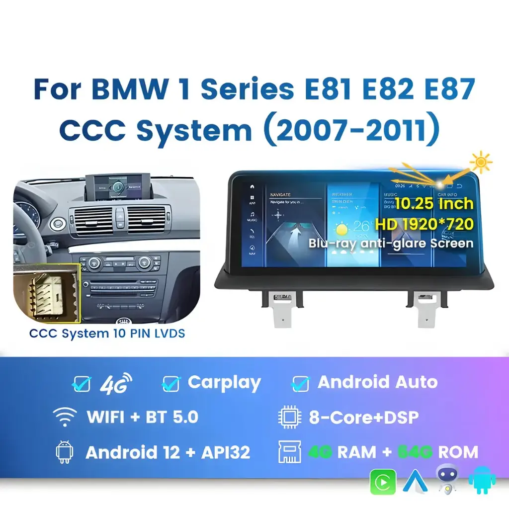 Штатна магнітола BMW 1 (4/64, Без екрану)