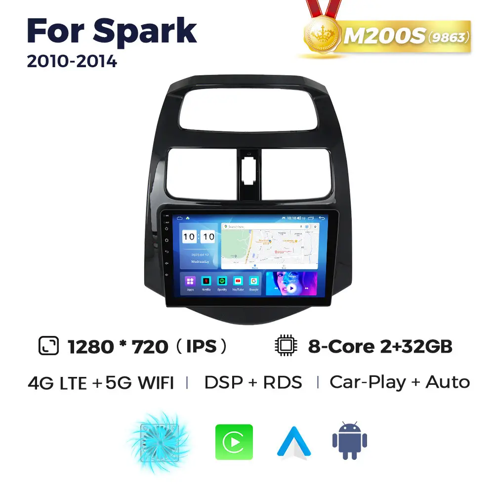 Магнітола Chevrolet Spark 3 (2/32, HD (1280x720) QLED)