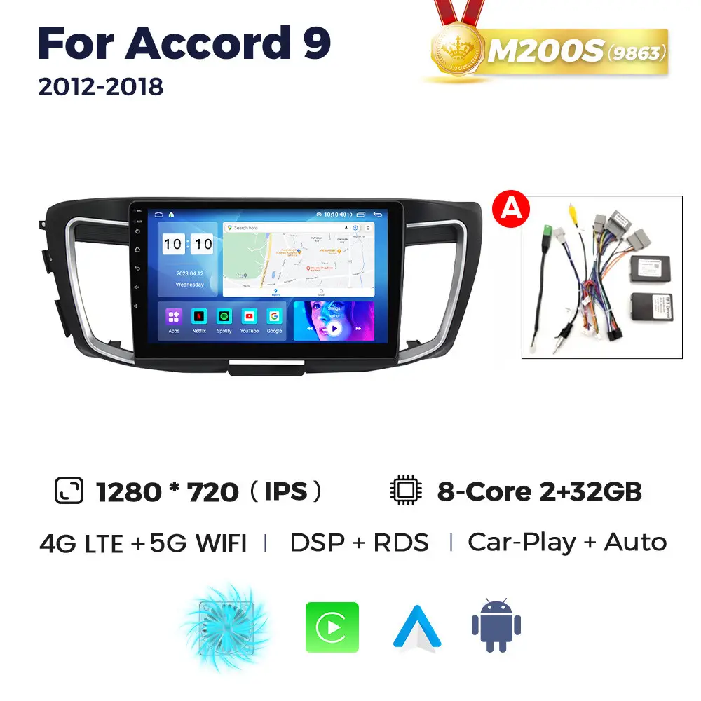 Магнітола Honda Accord 9 (2/32, HD (1280x720) QLED)