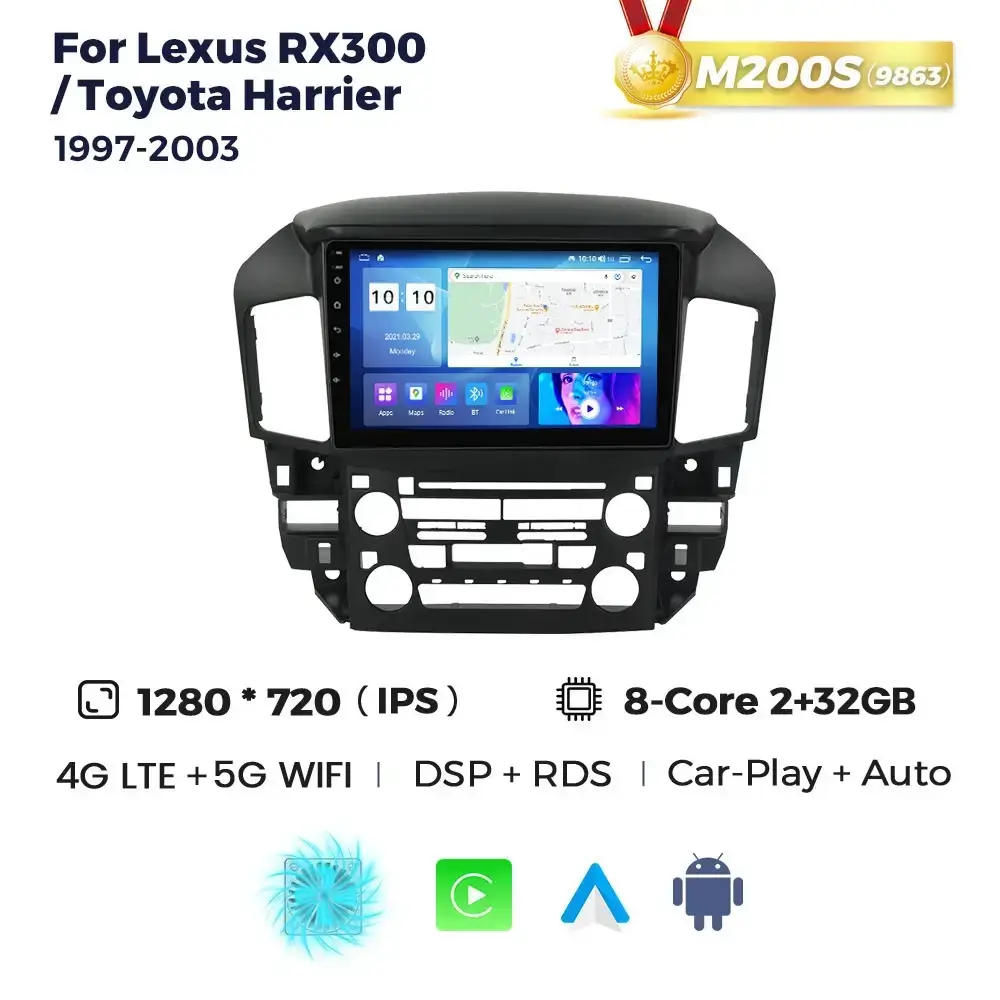 Магнітола Lexus RX300 Toyota Harrier (2/32, HD (1280x720) QLED)