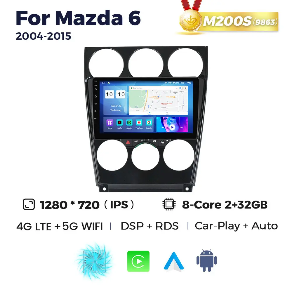 Магнітола Mazda 6 (2/32, HD (1280x720) QLED)