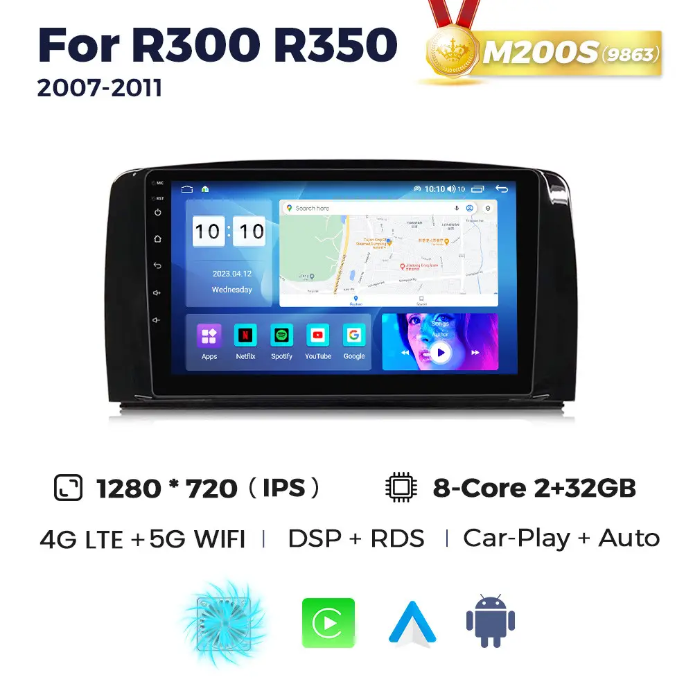 Магнітола Mercedes-Benz R-Class (W251) (2/32, HD (1280x720) QLED)