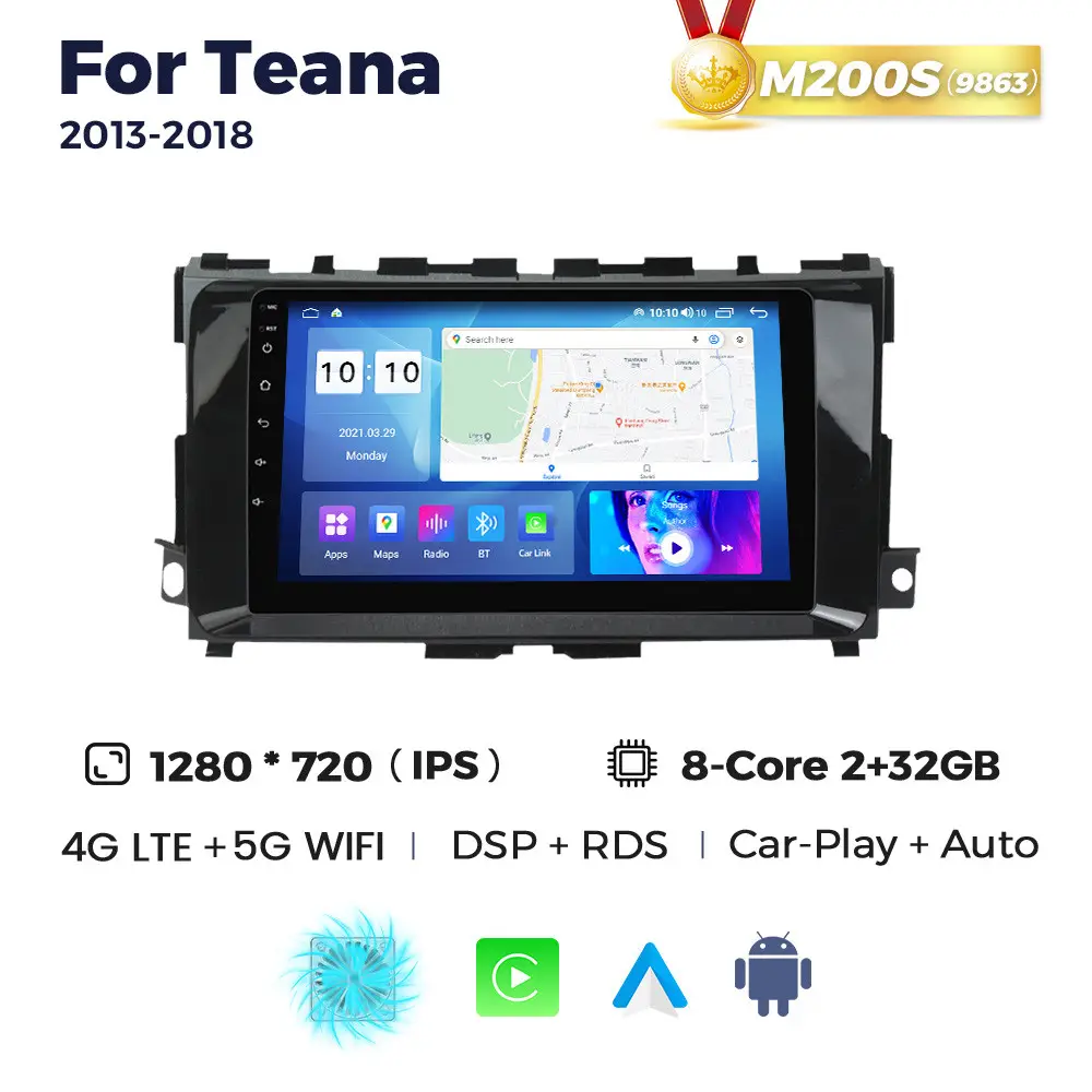 Магнітола Nissan Teana (L33) (2/32, HD (1280x720) QLED)