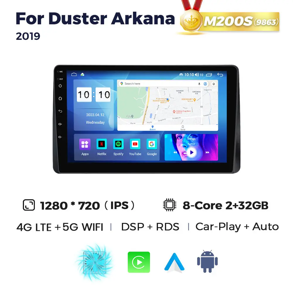 Магнітола Renault Duster / Arkana (2/32, HD (1280x720) QLED)