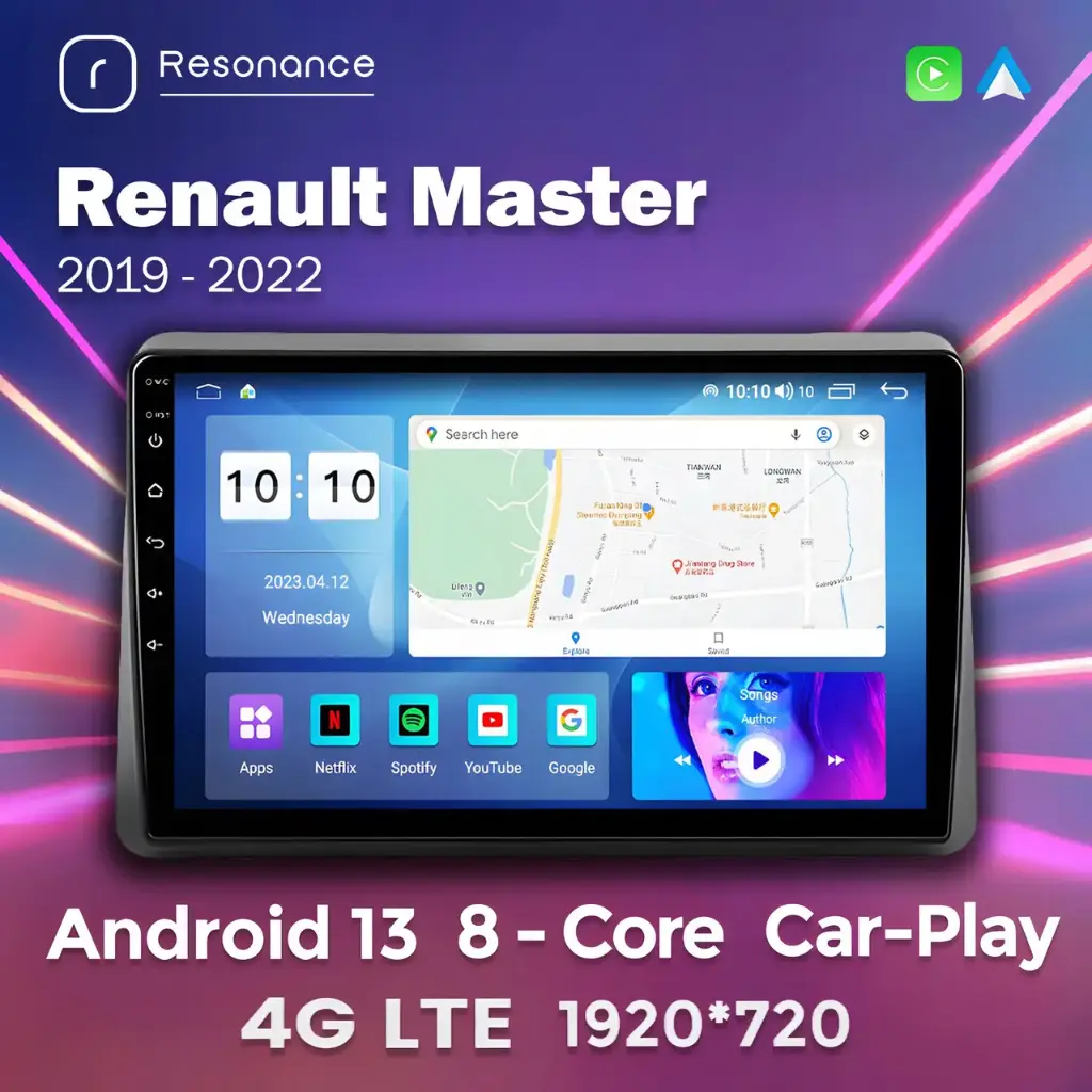 Магнітола Renault Master (2/32, HD (1280x720) QLED)