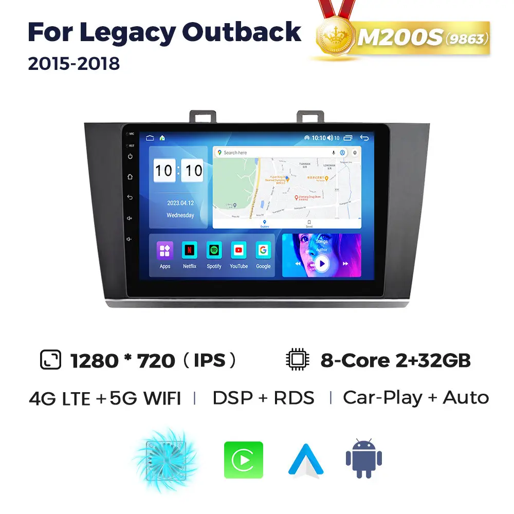Магнітола Subaru Legacy 6, Outback 5 (2/32, HD (1280x720) QLED)