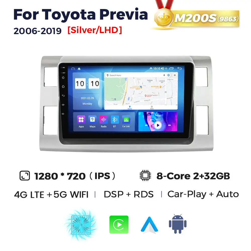 Магнітола Toyota Previa 3 (Estima, Tarago) (2/32, HD (1280x720) QLED)