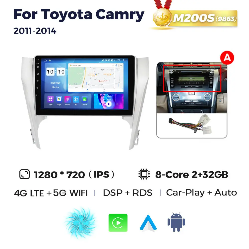 Магнітола Toyota Camry 7 (XV50) (2/32, HD (1280x720) QLED)