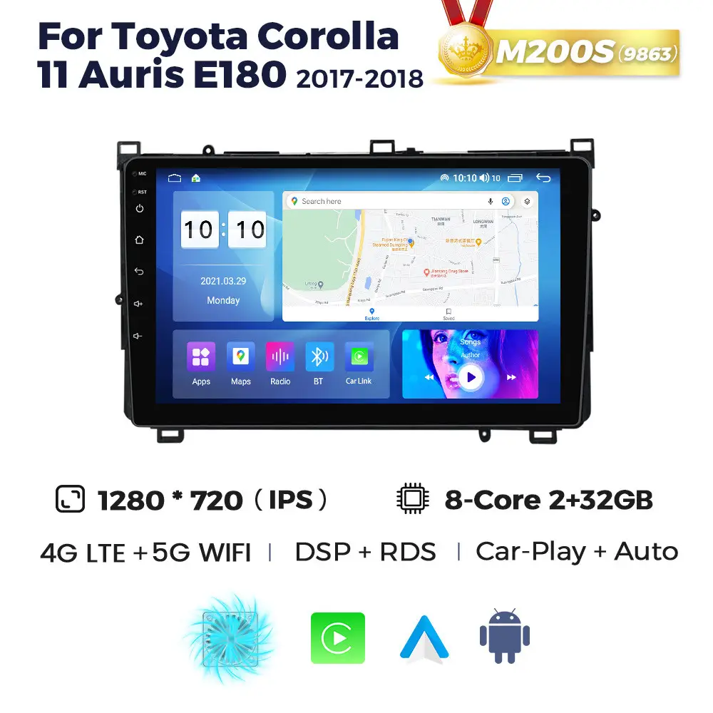 Магнітола Toyota Auris 2 (E180) (2/32, HD (1280x720) QLED)
