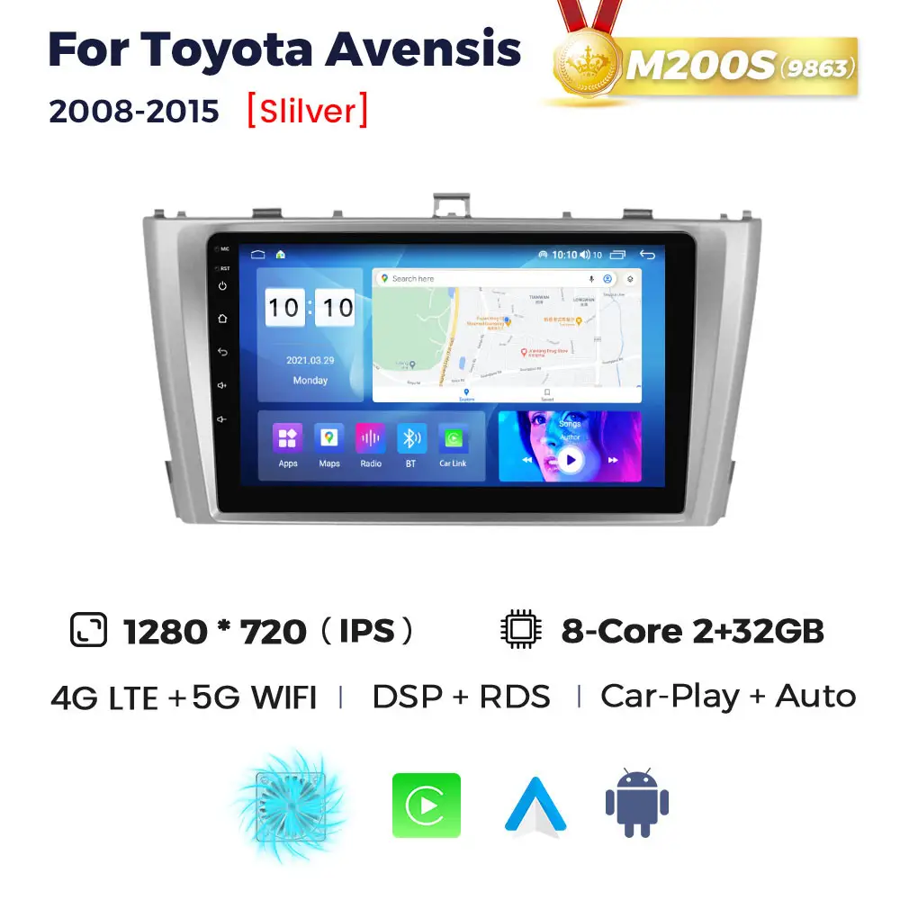 Магнітола Toyota Avensis 3 (T27) (2/32, HD (1280x720) QLED)