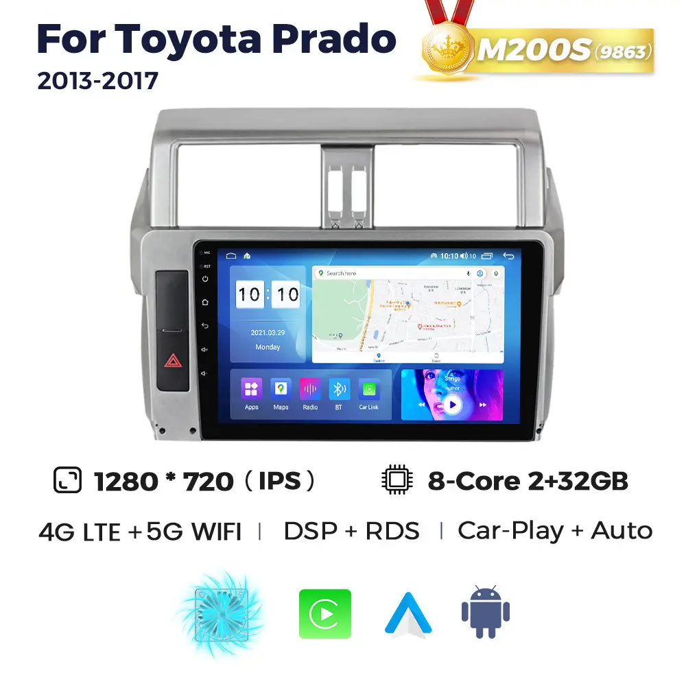 Магнітола Toyota Land Cruiser Prado (J150) (2/32, HD (1280x720) QLED)