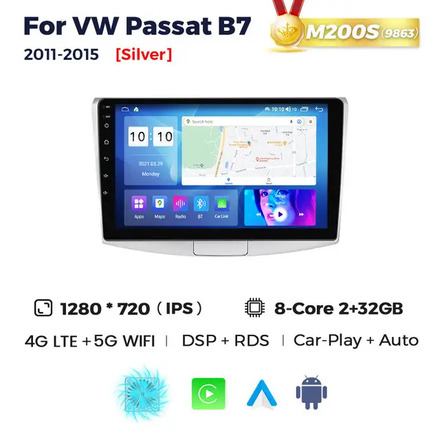 Магнітола Volkswagen Passat B6, B7, CC (2/32, HD (1280x720) QLED)