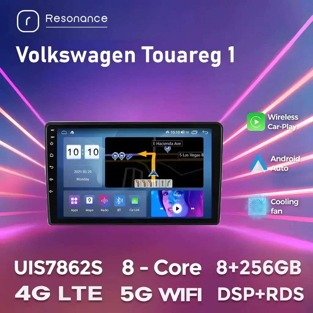 Магнітола Volkswagen Touareg 1 (7L) (2/32, HD (1280x720) QLED)